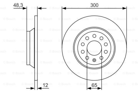 Диск гальмівний bosch 0 986 479 V01