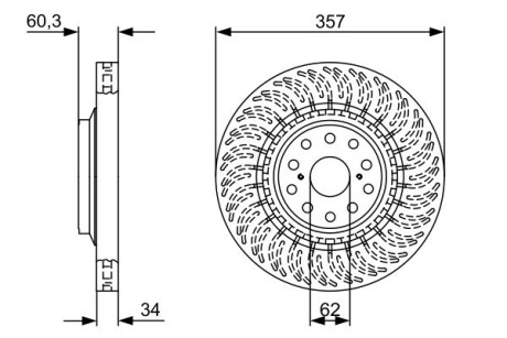 Диск тормозной bosch 0 986 479 V64