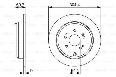 Тормозной диск bosch 0986479V84