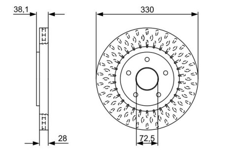 Гальмівний диск bosch 0986479V85