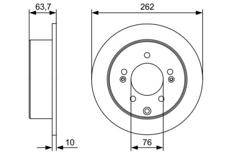 Диск тормозной bosch 0986479W12 (фото 1)