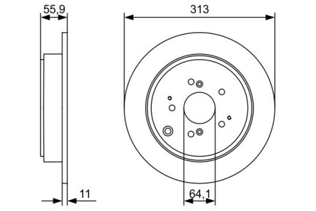 Диск тормозной bosch 0 986 479 W23