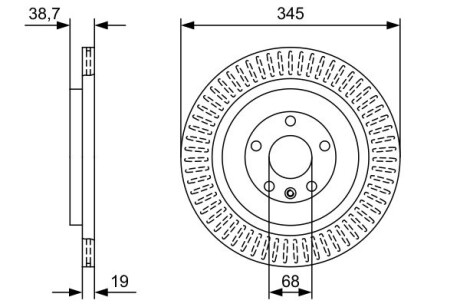 Диск тормозной задний bosch 0986479W54