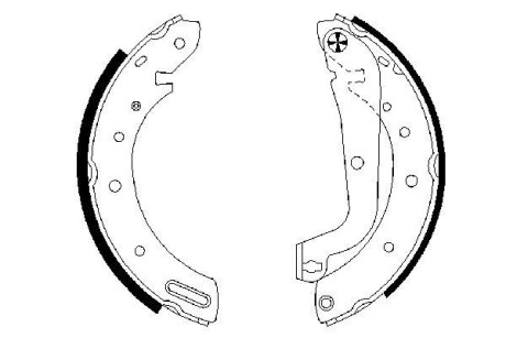 Колодки гальмівні (задні) Ford Maverick/Nissan Serena/Terrano 93-07 (барабанні) (254x57) bosch 0 986 487 583