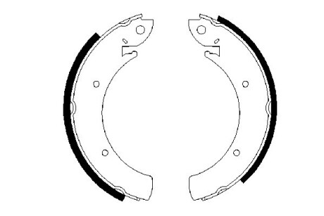 Колодки тормозные (задние) Ssangyo Actyon/Hyundai Sonata 94- (254x57) (барабани)) bosch 0 986 487 648