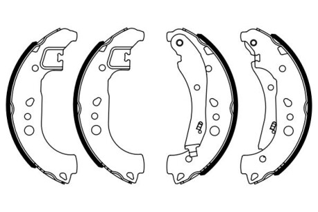 Колодки гальмівні барабанні (комплект 4 шт) bosch 0 986 487 959