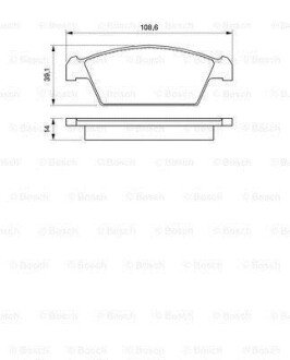 DAEWOO гальмівні колодки передн.Tico 95- bosch 0986494066