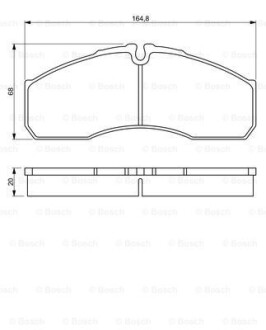 Колодки гальмівні (передні) Renault Master 04-10/Mascott/Iveco Daily 99-06 bosch 0 986 494 266