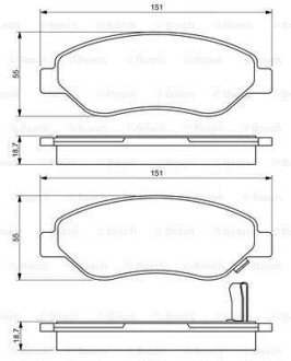 Гальмівні колод. передн. Opel Corsa 1.7 CDTI 06- bosch 0986494345 (фото 1)