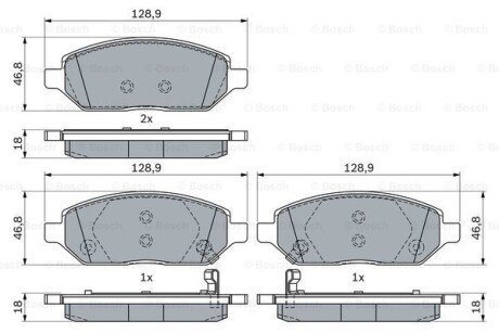 OPEL колодки гальм. передн. Karl 1,015- bosch 0986494906