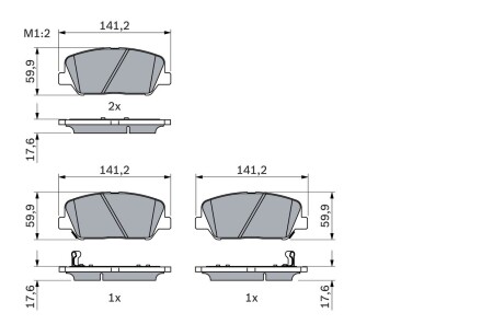 Гальмівні колодки дискові bosch 0986494979 (фото 1)