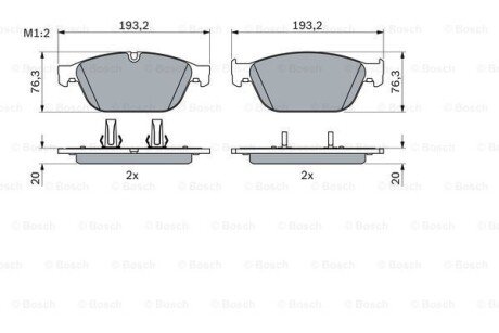 Гальм. колод. передн. AUDI A8 bosch 0986494988