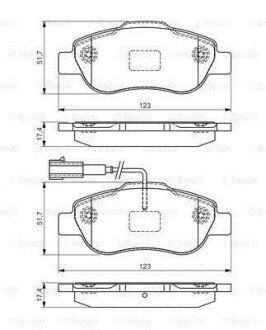 Гальмівні колодки передн Citroen Nemo bosch 0986495097