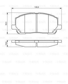 TOYOTA Гальмівні колодки передн. Lexus RX 00- bosch 0986495126