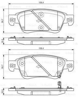 Гальмівні колод. передн. INFINITI G37 -14 bosch 0986495134