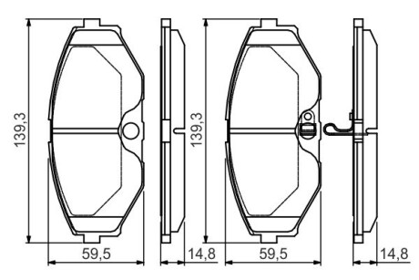 Гальмівні колодки дискові bosch 0986495147