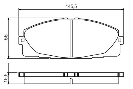 Колодки тормозные дисковые bosch 0986495152