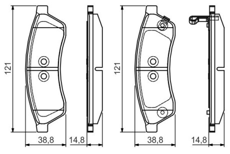 ДИСКОВЫЕ КОЛОДКИ ЗАДНI bosch 0 986 495 168