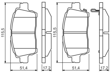 Тормозные колодки дисковые bosch 0986495242