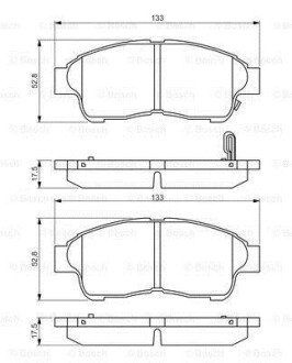 Колодки гальмівні (передні) Toyota Camry/Corolla 91-01 bosch 0986495257