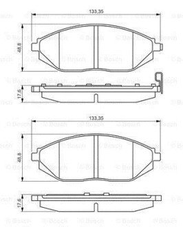 Колодки гальмівні (передні) Chevrolet Spark/Matiz 10- bosch 0986495349