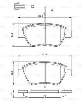 CITROEN гальмів.колодки передн. Fiat 500 bosch 0986495378