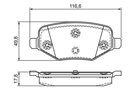 Дискові колодки задні bosch 0986495385