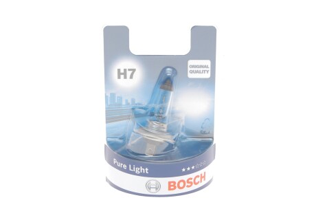 Лампа розжарювання 12V 55W H7 PURE LIGHT (blister 1 шт) bosch 1 987 301 012