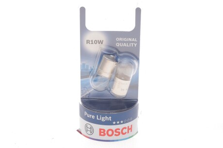 Автолампа R10W 12V 10W BA15s Pure Light (блистер/к-кт 2шт)) bosch 1 987 301 019