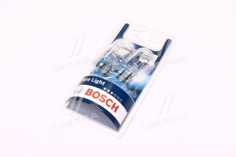 Лампа розжарювання W21/5W 12V W3x16q PURE LIGHT (blister 2шт) bosch 1987301079