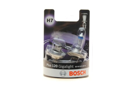 Лампа розжарювання H7 12V 55W PX26d Plus 120 Gigalight (компл. 2шт) bosch 1 987 301 426