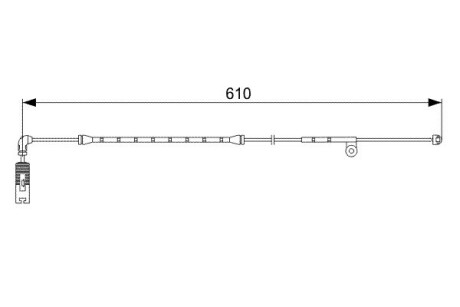 Датчик зносу гальмівних колодок (передніх) BMW Z4 (E86) 06-08 (L=610mm) bosch 1 987 473 047