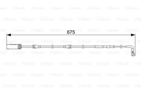 Датчик зносу гальмівних колодок (передніх) BMW 3 (E90/E92/E93) 07-13 (L=675mm) bosch 1987473051 (фото 1)