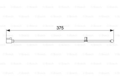 Датчик зносу гальмівних колодок (передніх) VW Touareg/Porsche Cayenne 02-10 (L=375mm) bosch 1 987 474 562