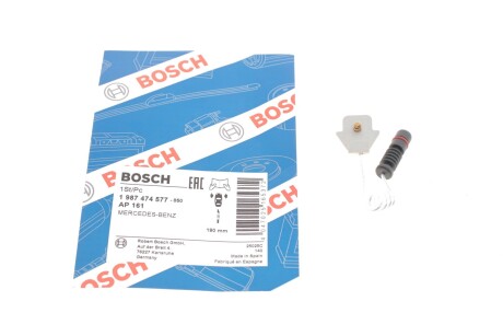 Датчик износа тормозных колодок (передних) MB (W124/W201) 82-98 (L=190mm) bosch 1 987 474 577