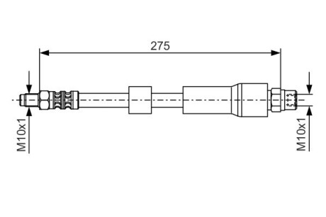 Шланг гальмівний (задній) BMW 5 (E39) 97-03 (275mm) bosch 1 987 476 174