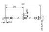 Тормозной шланг (передний) (L) Toyota Avensis/Corolla 1.4-2.4D 01-08 (L=581mm) bosch 1987476246 (фото 1)