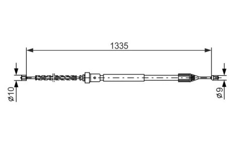 Трос ручного тормоза bosch 1 987 477 783