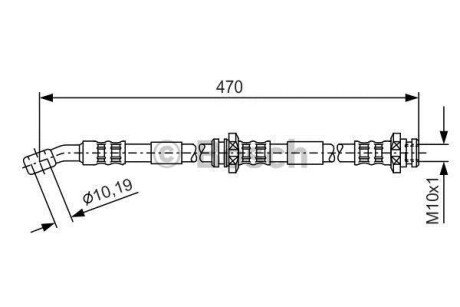 NISSAN шланг гальмівний передній.MICRA II 92- bosch 1987481149