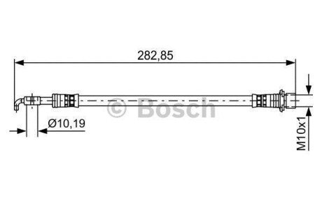 Шланг гальм. задн. TOYOTA YARIS -11 bosch 1987481643