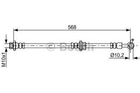 NISSAN гальм.шланг передн. прав. MICRA IV bosch 1987481821