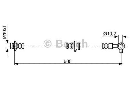 Шланг гальм передн. лів. NISSAN TIIDA -11 bosch 1987481828