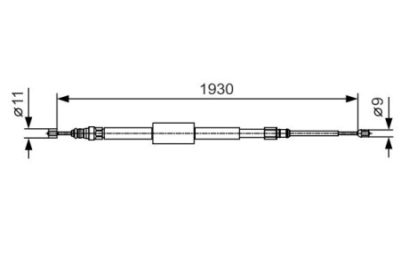 Трос ручного тормоза bosch 1 987 482 011