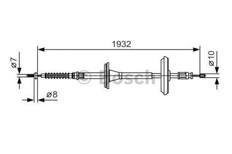 Трос гальм. центр SAAB 9-3 bosch 1987482021