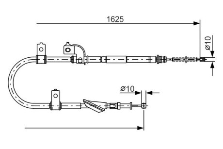 Трос ручника Subaru Forester/Impreza 98-09 (L) bosch 1 987 482 081