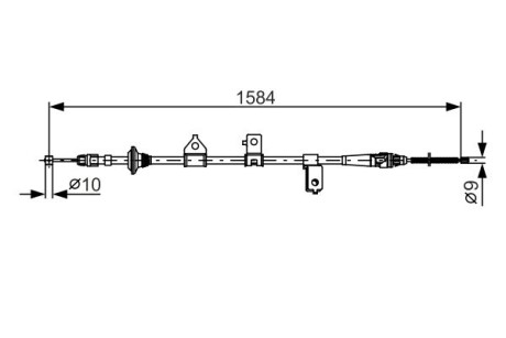 Трос ручного тормоза bosch 1 987 482 099