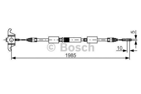 VOLVO трос ручн.гальма центр. XC90 03- bosch 1987482128