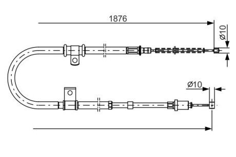 Трос ручного тормоза bosch 1 987 482 183