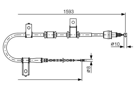 Трос зупиночних гальм bosch 1987482224