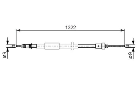 Трос ручного тормоза bosch 1 987 482 385